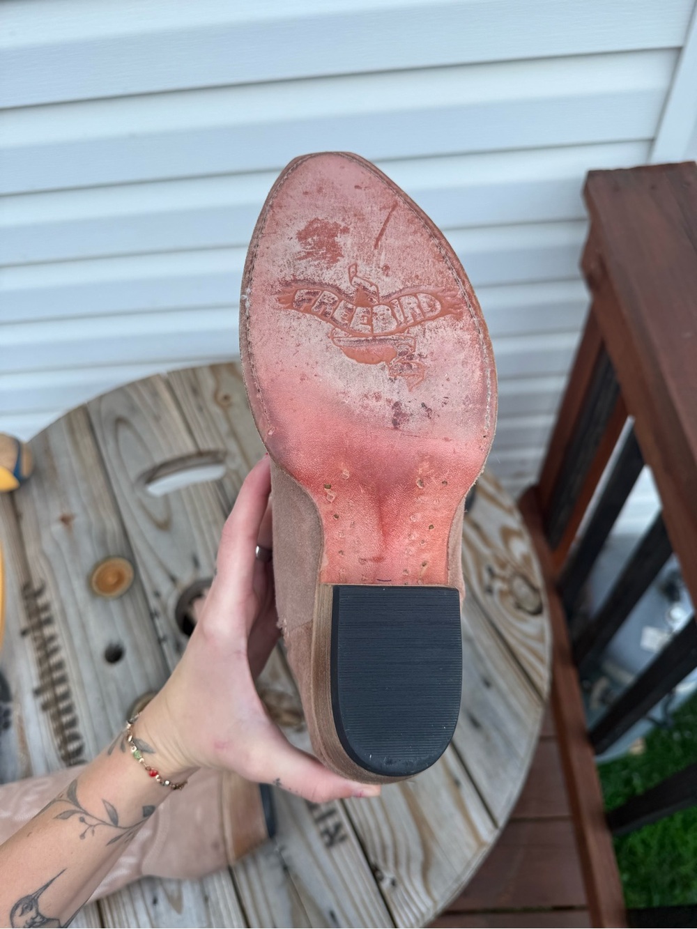 Freebird Wilson Pink Suede Boots 9 - Picture 12 of 12
